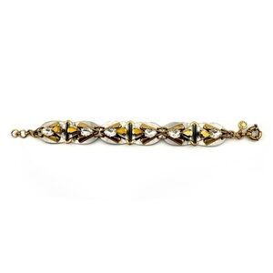 J. Crew Bracelet in Gold and Silver Intricate Link Design